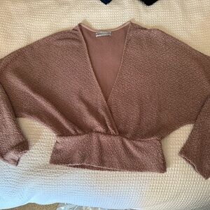 Urban Outfitters Dusty Pink V-Neck Sweater